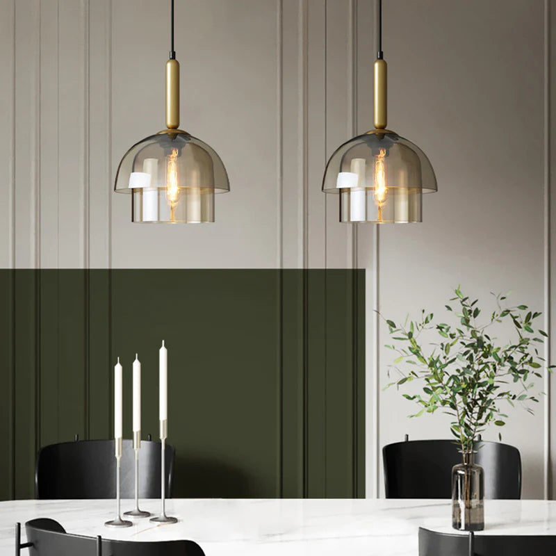 Valentina Moderne Métal Verre Suspension Salon Chambre à Coucher - Neutralighting
