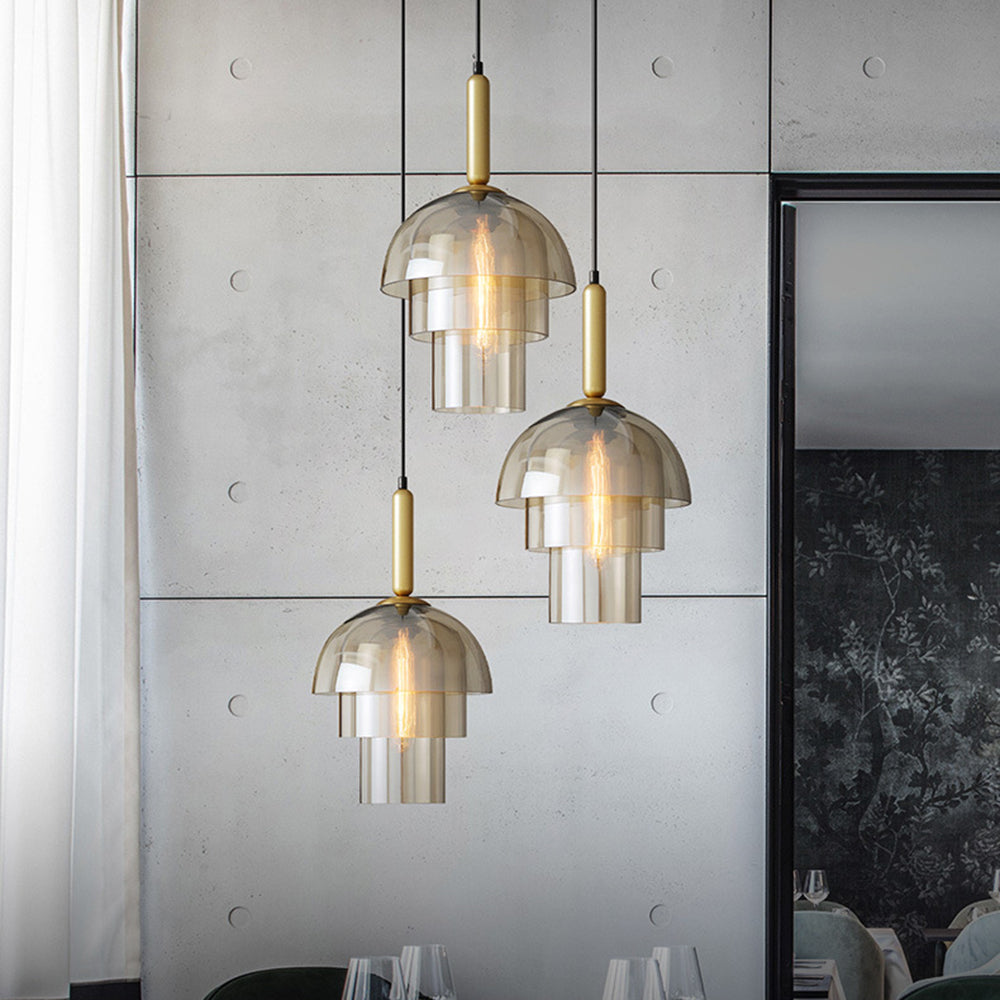 Valentina Moderne Métal Verre Suspension Salon Chambre à Coucher - Neutralighting