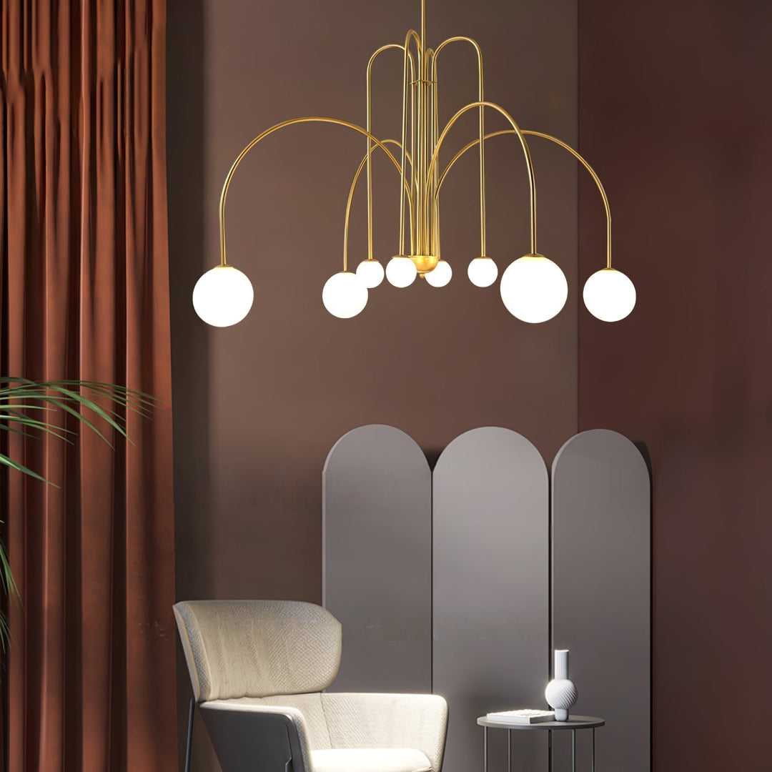 Valentina Moderne Lustre Métal Verre Salon Salle à Manger - Neutralighting