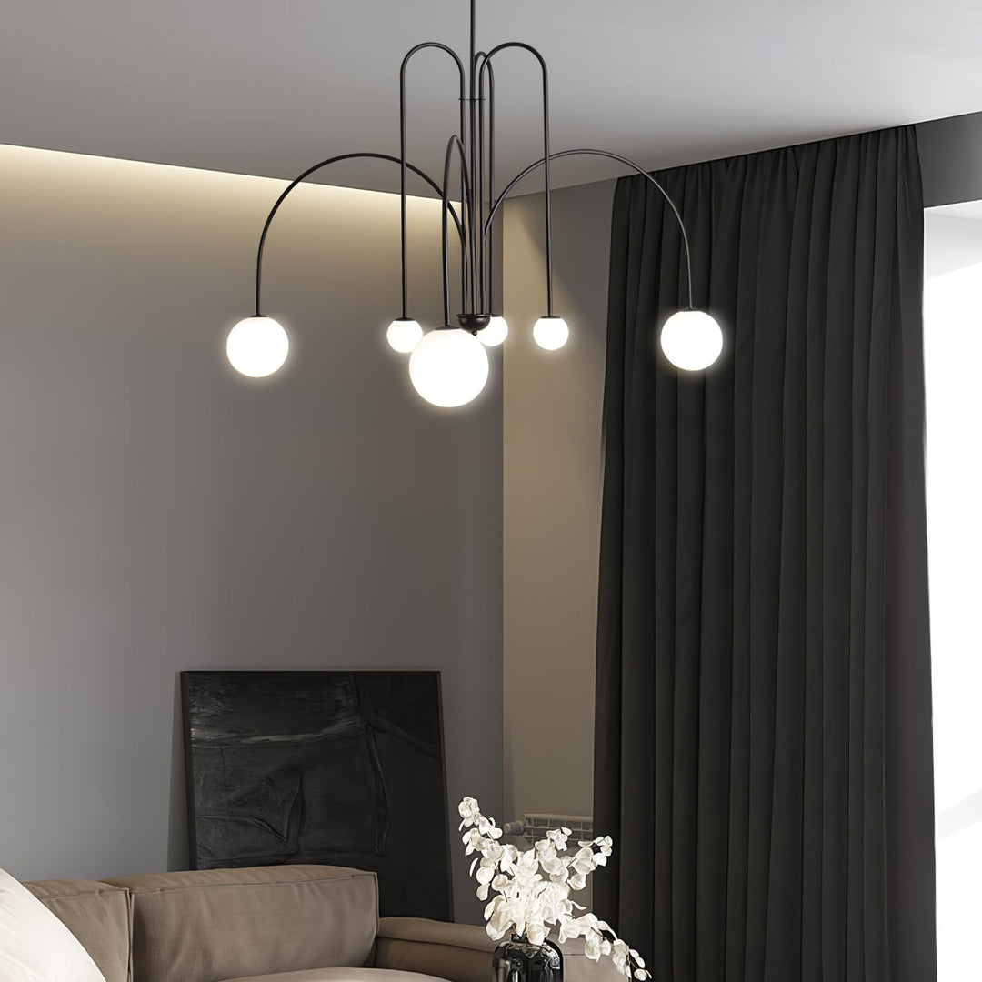 Valentina Moderne Lustre Métal Verre Salon Salle à Manger - Neutralighting