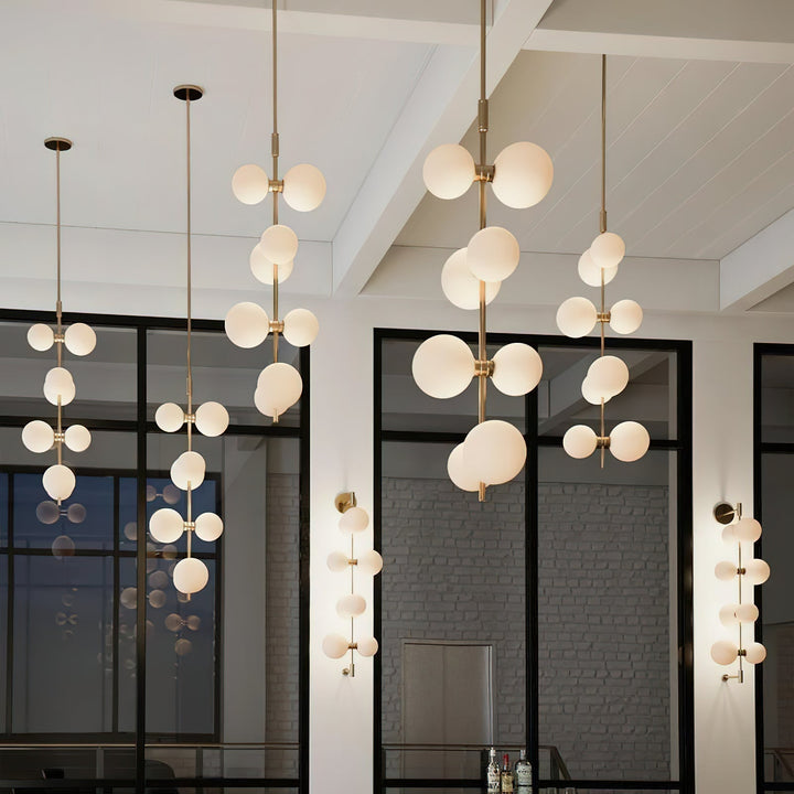 Zelirila Lampe Suspendue En Verre Sur Rail Art Premium Moderne - Neutralighting
