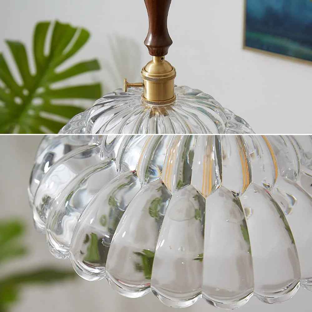 Valentina Moderne LED Suspension Bois Métal/Verre Chambre À Coucher - Neutralighting