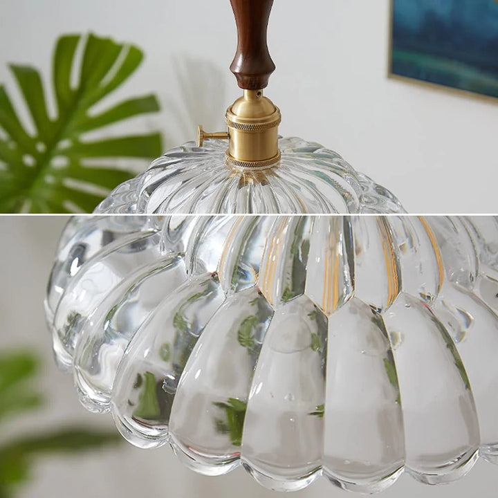Valentina Moderne LED Suspension Bois Métal/Verre Chambre À Coucher - Neutralighting
