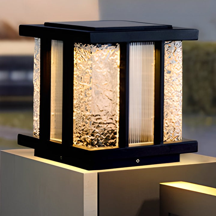 Alraeir Lampe Solaire Extérieure Cube en Verre Moderne - Neutralighting