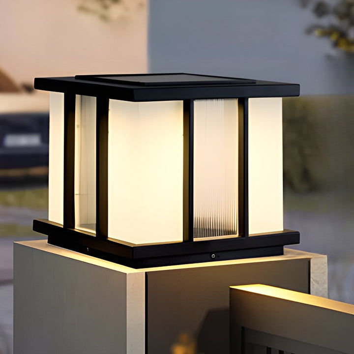 Alraeir Lampe Solaire Extérieure Cube en Verre Moderne - Neutralighting