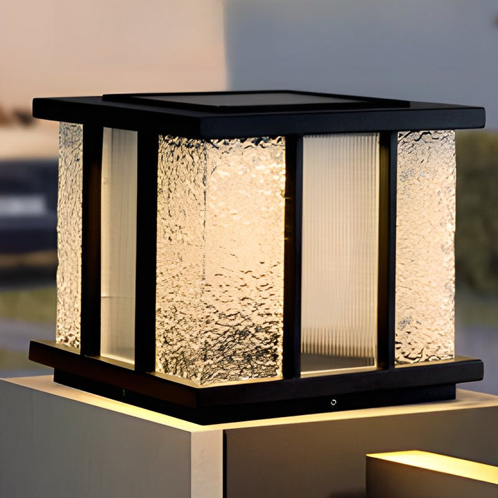 Alraeir Lampe Solaire Extérieure Cube en Verre Moderne - Neutralighting