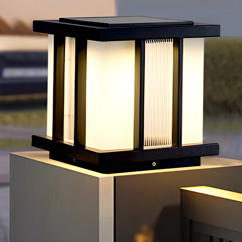 Alraeir Lampe Solaire Extérieure Cube en Verre Moderne - Neutralighting