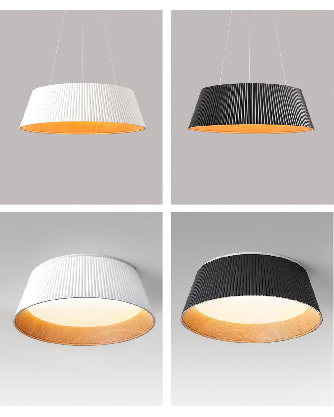 Solara Plafonnier Cylindre Cannelé Bois Élégant Contemporain - Neutralighting