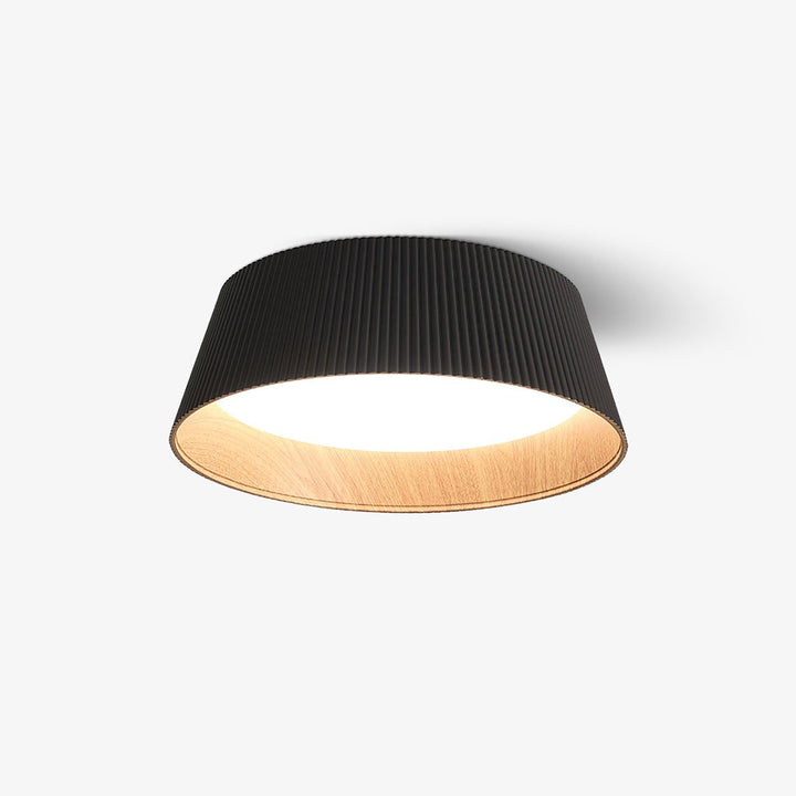 Solara Plafonnier Cylindre Cannelé Bois Élégant Contemporain - Neutralighting