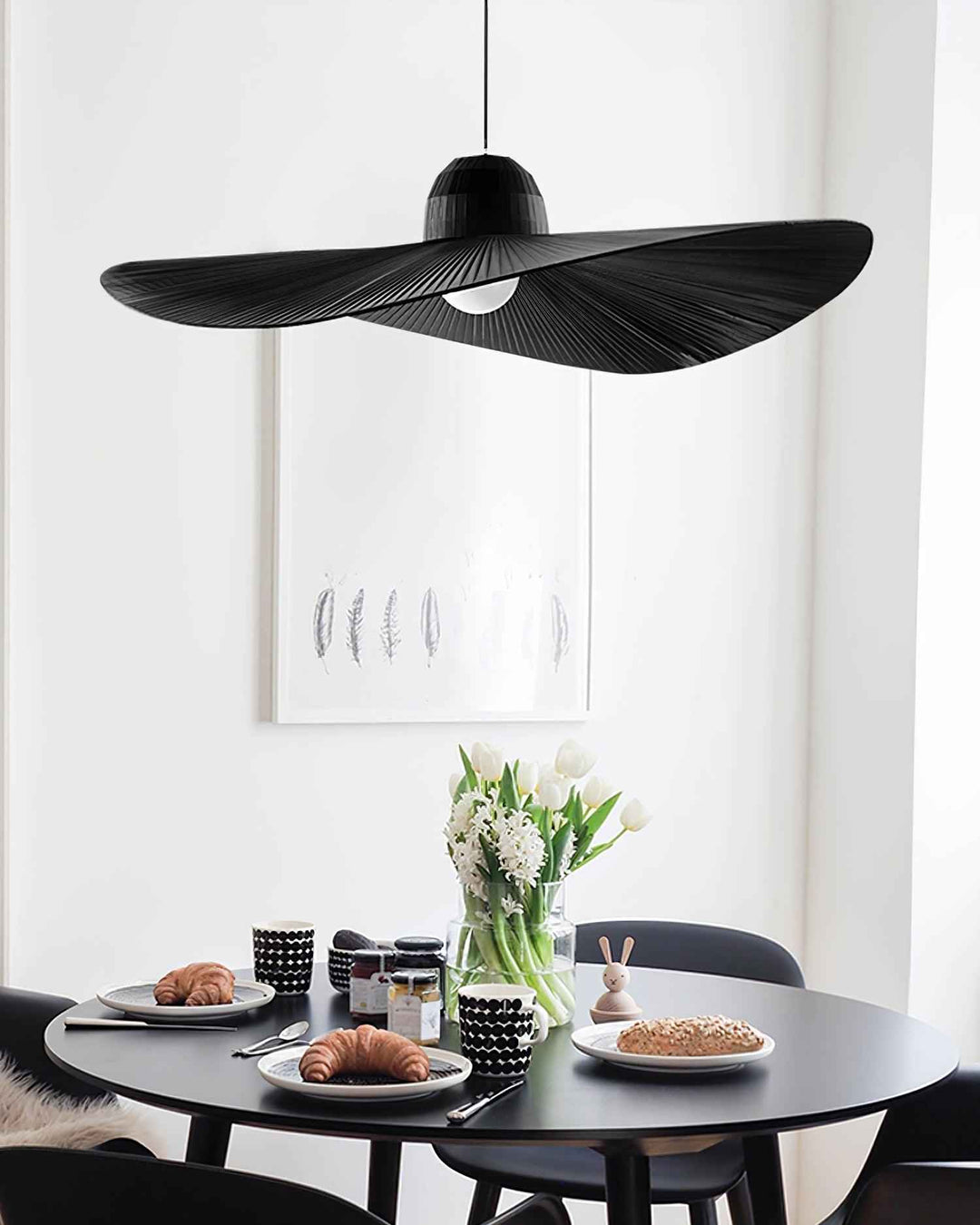 Moire Hat Lampe Pendante Tissu Plissé Moderne - Neutralighting