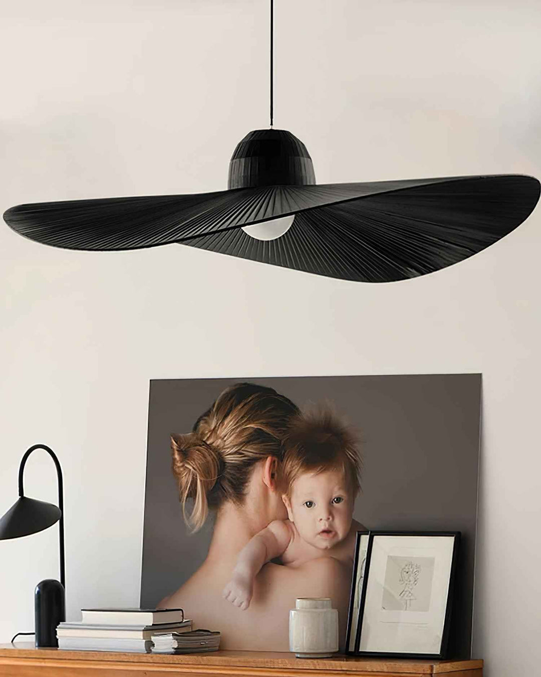 Moire Hat Lampe Pendante Tissu Plissé Moderne - Neutralighting