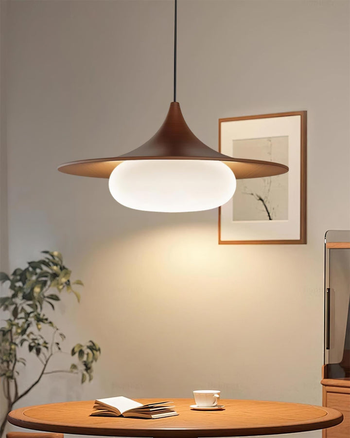 Ovelis Lampe Suspension avec Plafonnier en Bois - Neutralighting