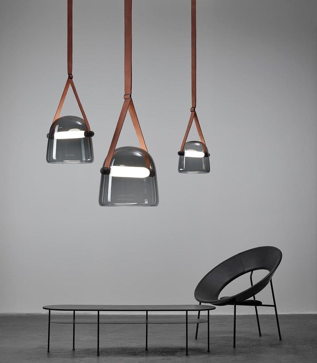 Averisce Suspension Industrielle en Cuir - Neutralighting