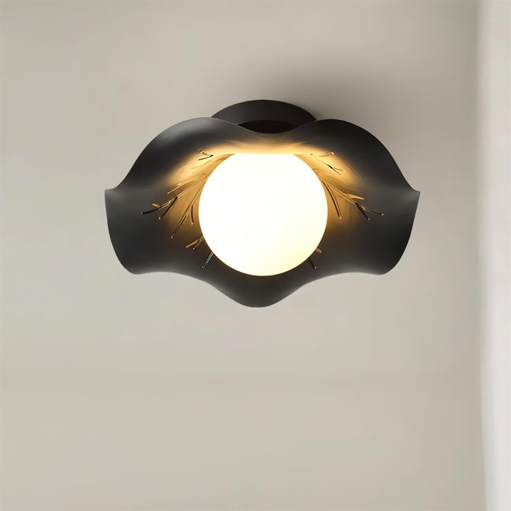 Monae Lumière de Plafond Pétale Globe Noir - Neutralighting