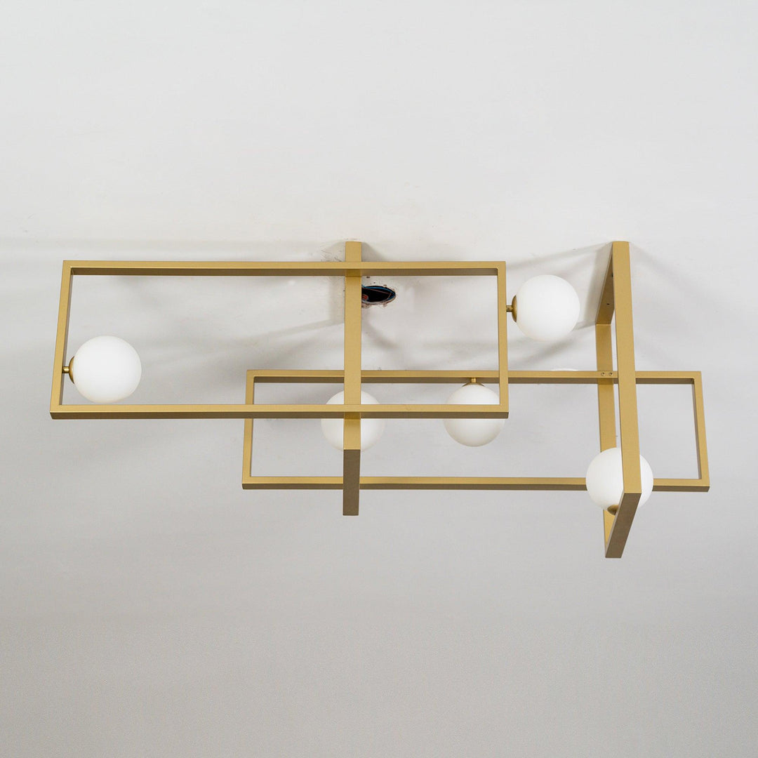 Lustra Chandelier Mondrian en Verre et Laiton Moderne - Neutralighting