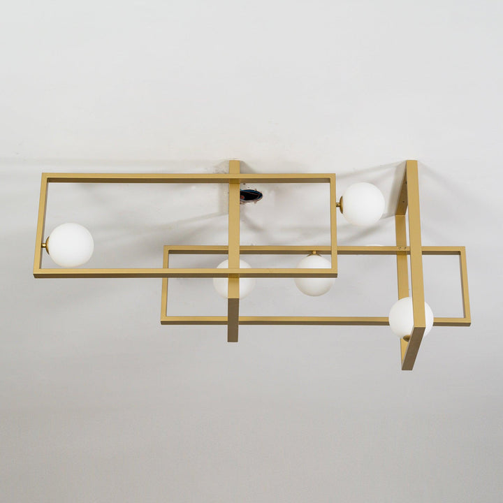 Lustra Chandelier Mondrian en Verre et Laiton Moderne - Neutralighting