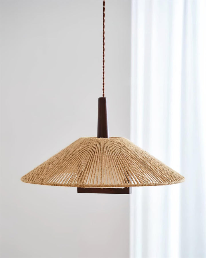 Fidoya Suspension Conique en Rotin Tressé - Neutralighting
