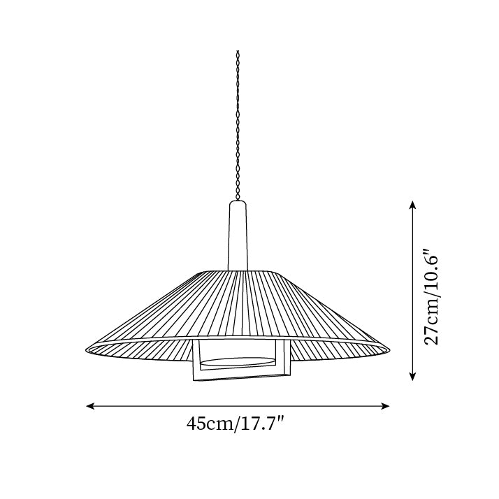 Fidoya Suspension Conique en Rotin Tressé - Neutralighting