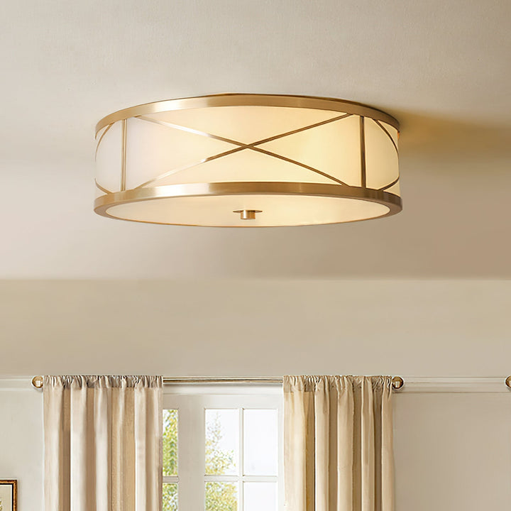 Vovene Plafonnier En Laiton Et Verre Minimaliste Moderne - Neutralighting