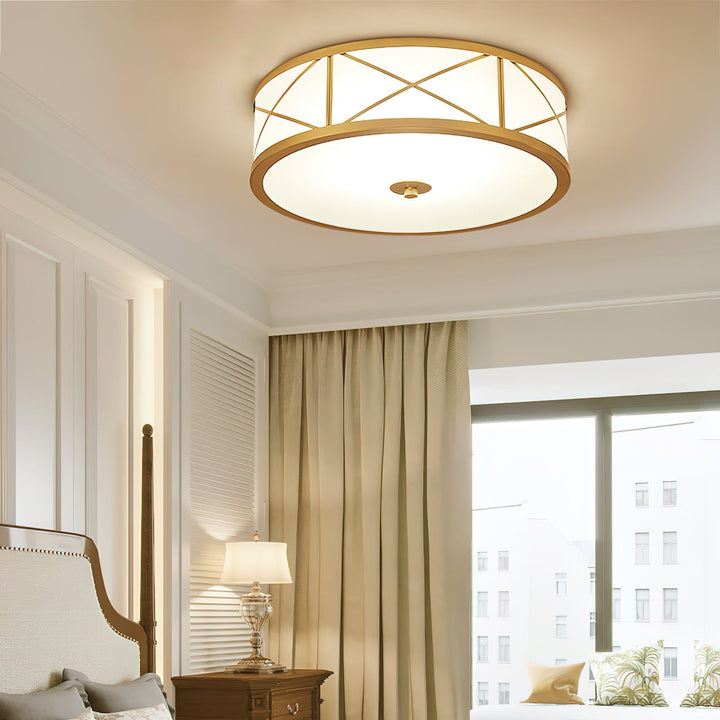 Vovene Plafonnier En Laiton Et Verre Minimaliste Moderne - Neutralighting