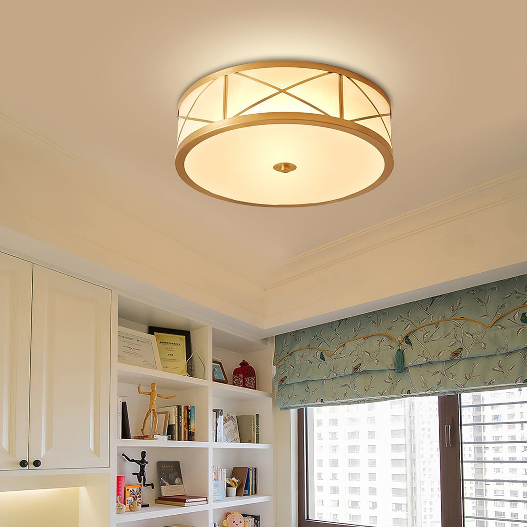 Vovene Plafonnier En Laiton Et Verre Minimaliste Moderne - Neutralighting