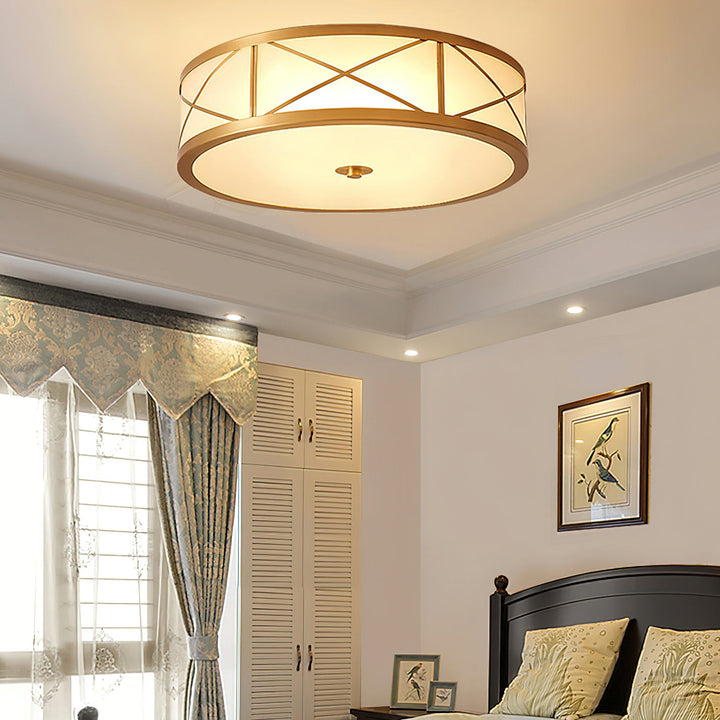 Vovene Plafonnier En Laiton Et Verre Minimaliste Moderne - Neutralighting