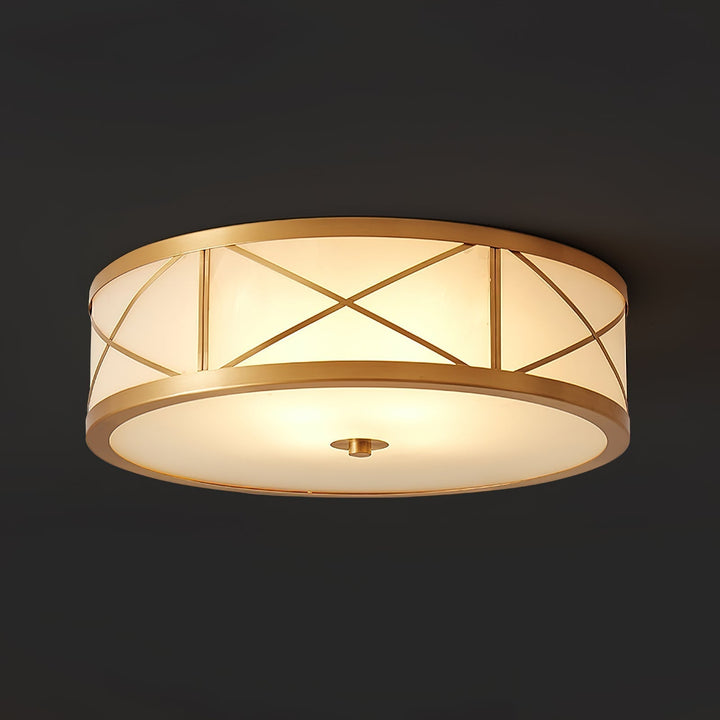 Vovene Plafonnier En Laiton Et Verre Minimaliste Moderne - Neutralighting