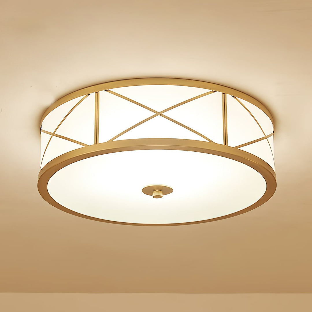 Vovene Plafonnier En Laiton Et Verre Minimaliste Moderne - Neutralighting