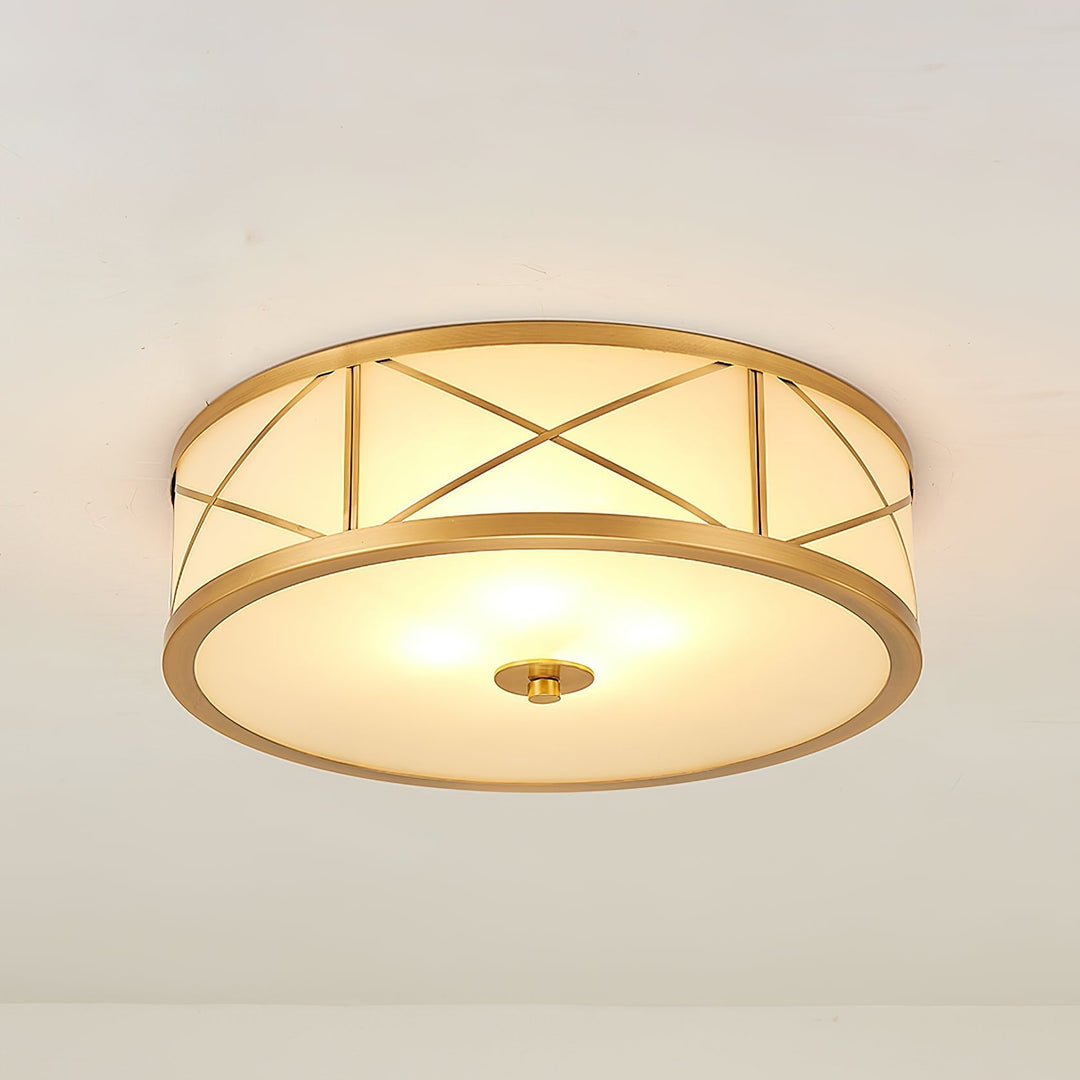 Vovene Plafonnier En Laiton Et Verre Minimaliste Moderne - Neutralighting