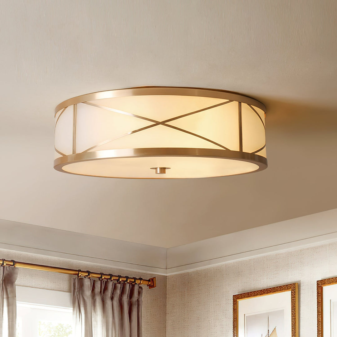 Vovene Plafonnier En Laiton Et Verre Minimaliste Moderne - Neutralighting