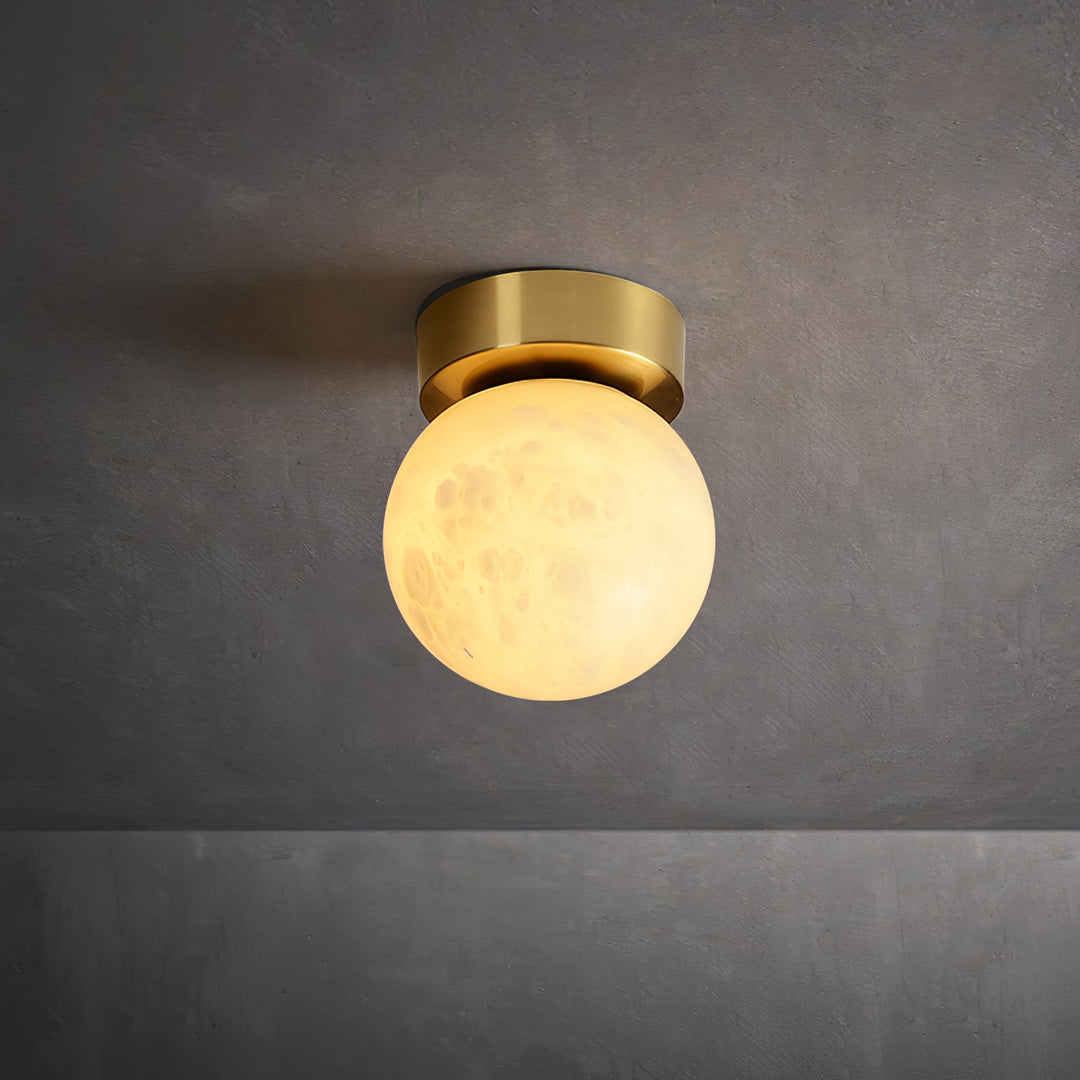 Otheyra Globe Laiton Albâtre Plafonnier - Neutralighting