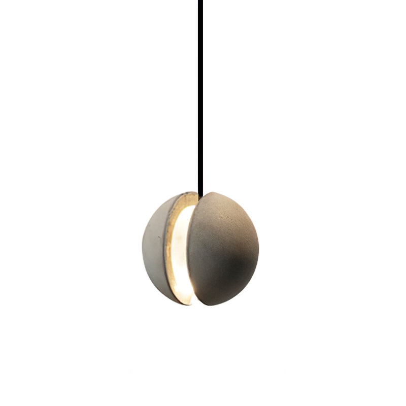 Solara Suspension Sphère en Béton Lune Minimaliste - Neutralighting