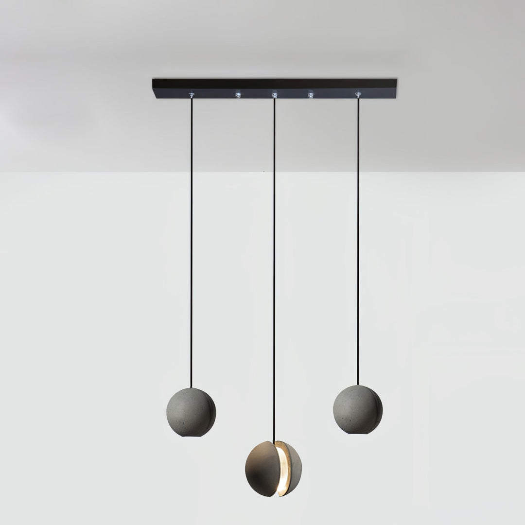 Solara Suspension Sphère en Béton Lune Minimaliste - Neutralighting