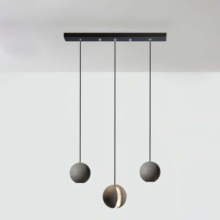 Solara Suspension Sphère en Béton Lune Minimaliste - Neutralighting