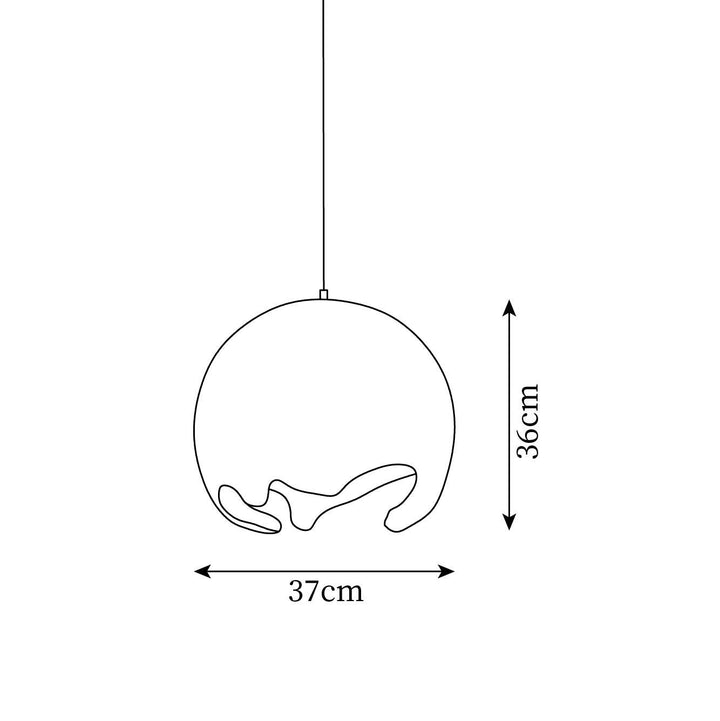 Moon Suspension Crater en Résine Curvilinéaire Minimaliste - Neutralighting
