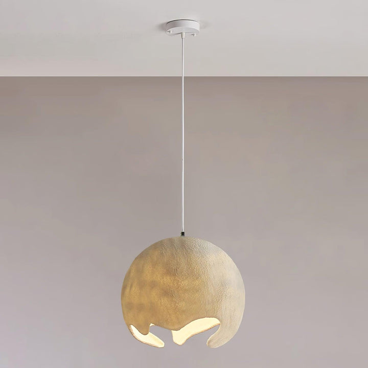 Moon Suspension Crater en Résine Curvilinéaire Minimaliste - Neutralighting
