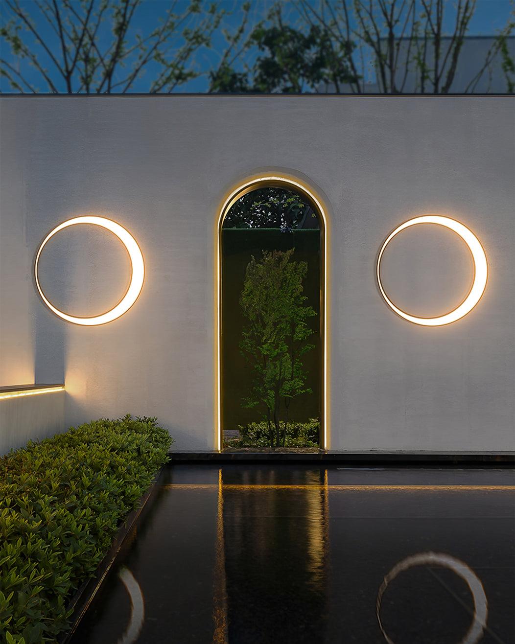 Zathee Applique Murale Extérieure LED Circulaire - Neutralighting