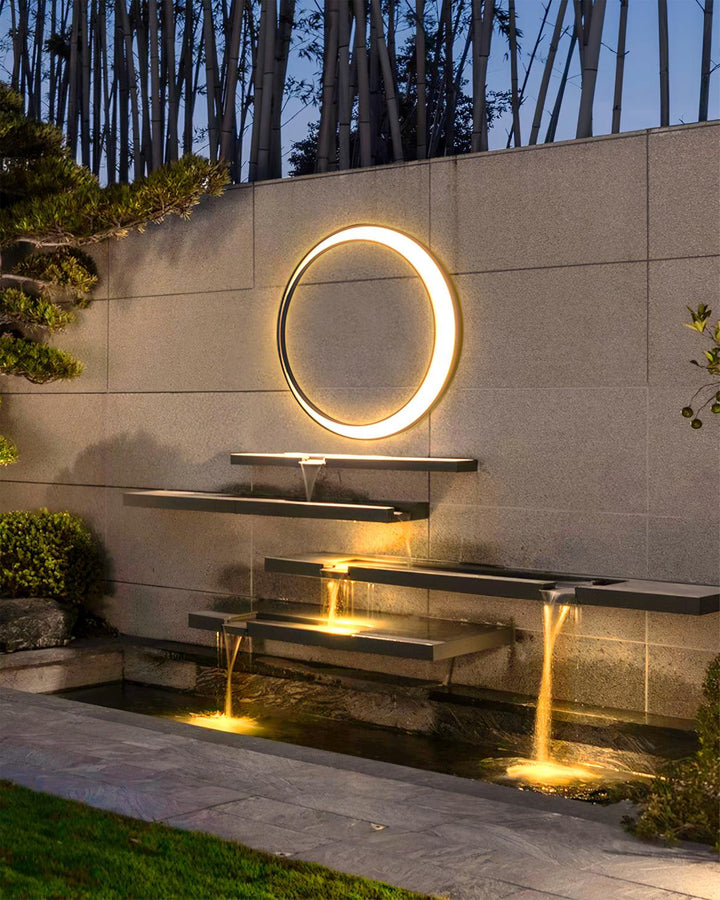 Zathee Applique Murale Extérieure LED Circulaire - Neutralighting