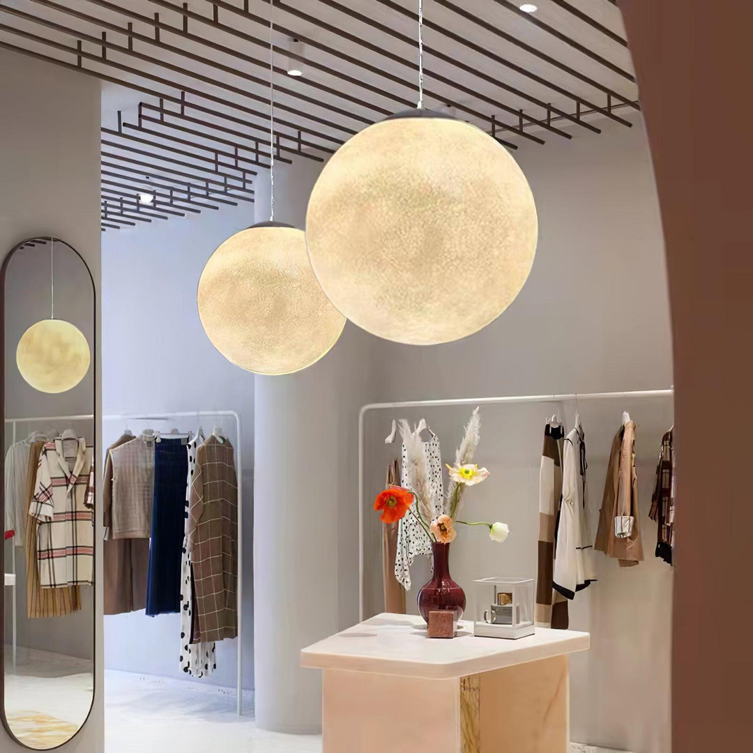 Lustra Suspension Lampe en Forme de Lune pour Salon - Neutralighting