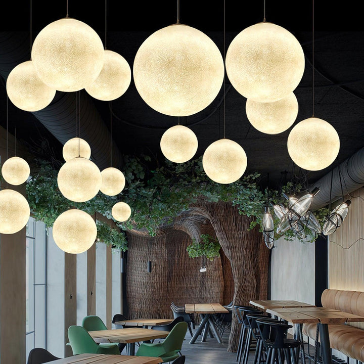 Lustra Suspension Lampe en Forme de Lune pour Salon - Neutralighting