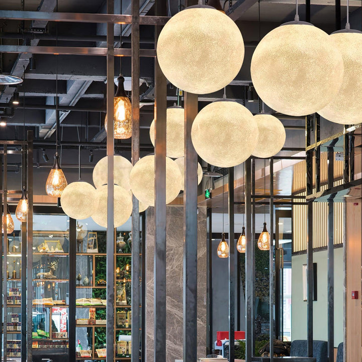 Lustra Suspension Lampe en Forme de Lune pour Salon - Neutralighting