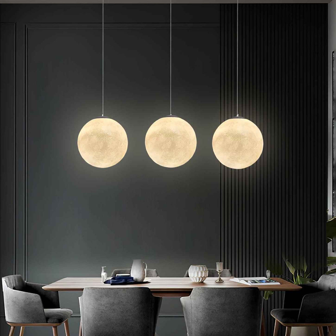 Lustra Suspension Lampe en Forme de Lune pour Salon - Neutralighting