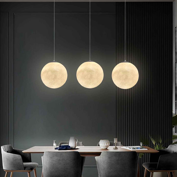 Lustra Suspension Lampe en Forme de Lune pour Salon - Neutralighting