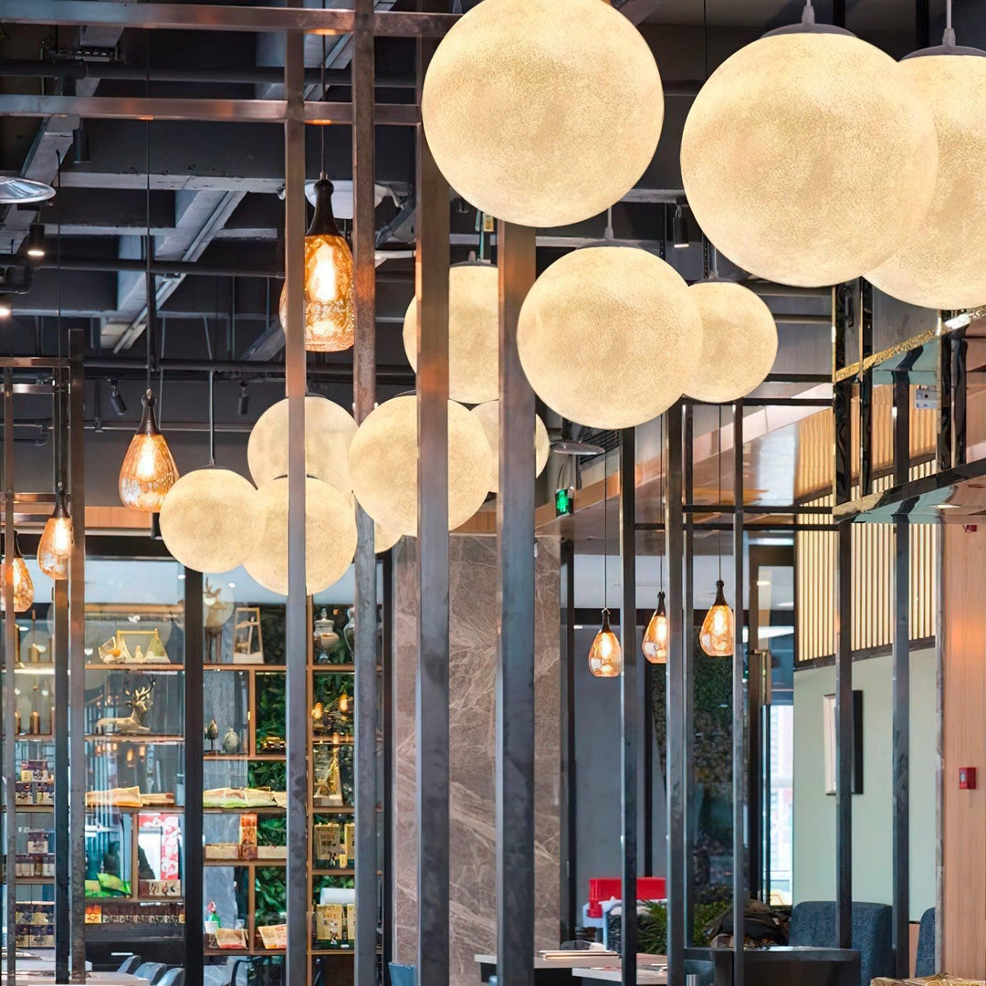 Lustra Suspension Lampe en Forme de Lune pour Salon - Neutralighting