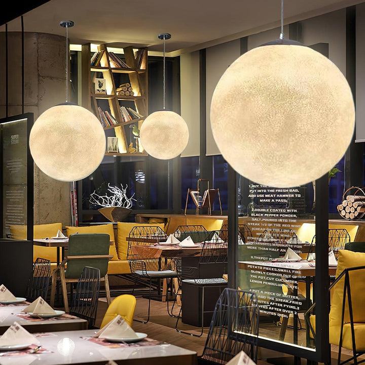 Lustra Suspension Lampe en Forme de Lune pour Salon - Neutralighting