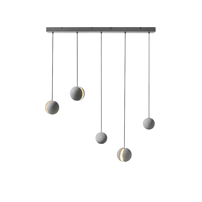 Solara Suspension Sphère en Béton Lune Minimaliste - Neutralighting