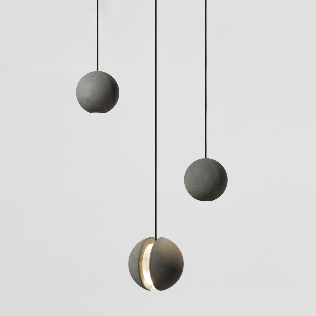 Solara Suspension Sphère en Béton Lune Minimaliste - Neutralighting