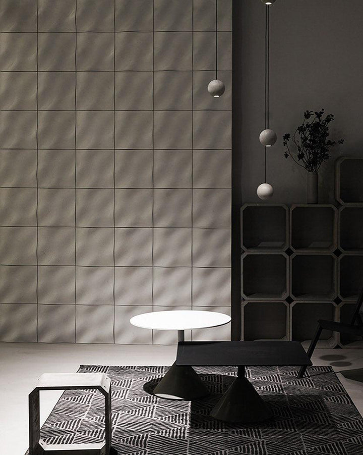 Solara Suspension Sphère en Béton Lune Minimaliste - Neutralighting