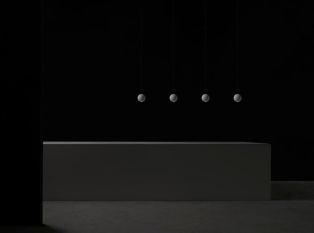 Solara Suspension Sphère en Béton Lune Minimaliste - Neutralighting
