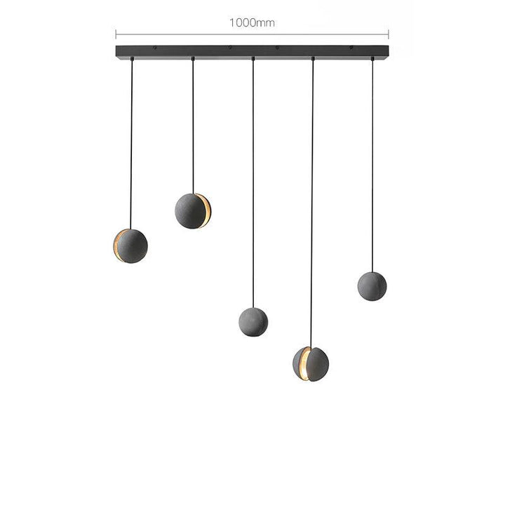 Solara Suspension Sphère en Béton Lune Minimaliste - Neutralighting